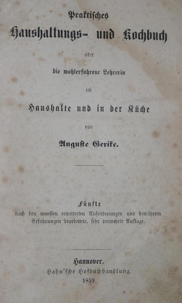Große Abbildung Nr.2: 137-631 Schröder,J.: (Küche und Haushalt, Kochbücher, Hannover)