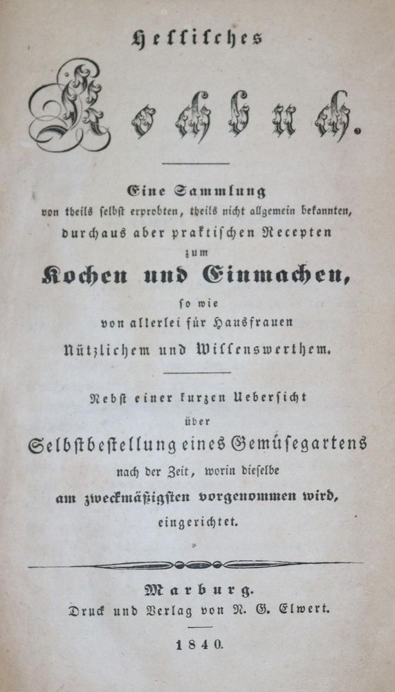 Große Abbildung Nr.1: 137-632 Hessisches Kochbuch.: (Küche und Haushalt, Kochbücher)