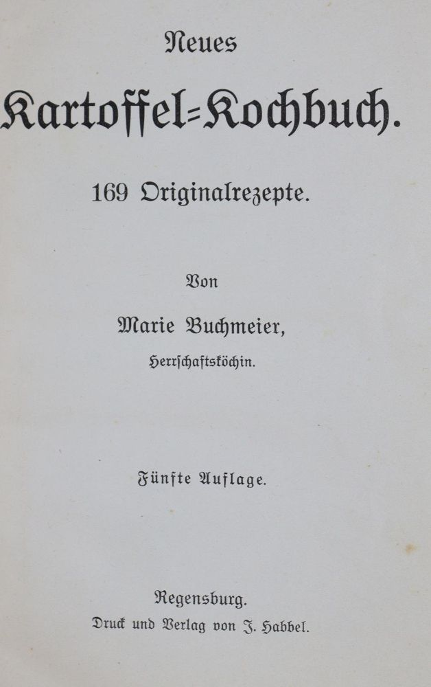 Große Abbildung Nr.2: 137-634 Kümicher,C.: (Küche und Haushalt, Kochbücher, Kartoffelküche)