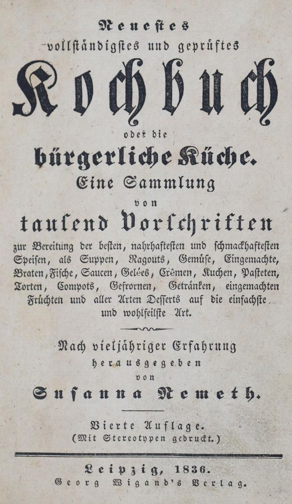 Große Abbildung Nr.1: 137-645 Nemeth,S.: (Küche und Haushalt, Kochbücher)