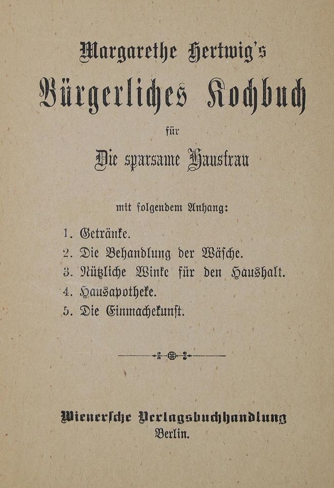 Große Abbildung Nr.1: 137-665 Sammlung: (Küche und Haushalt, Kochbücher)