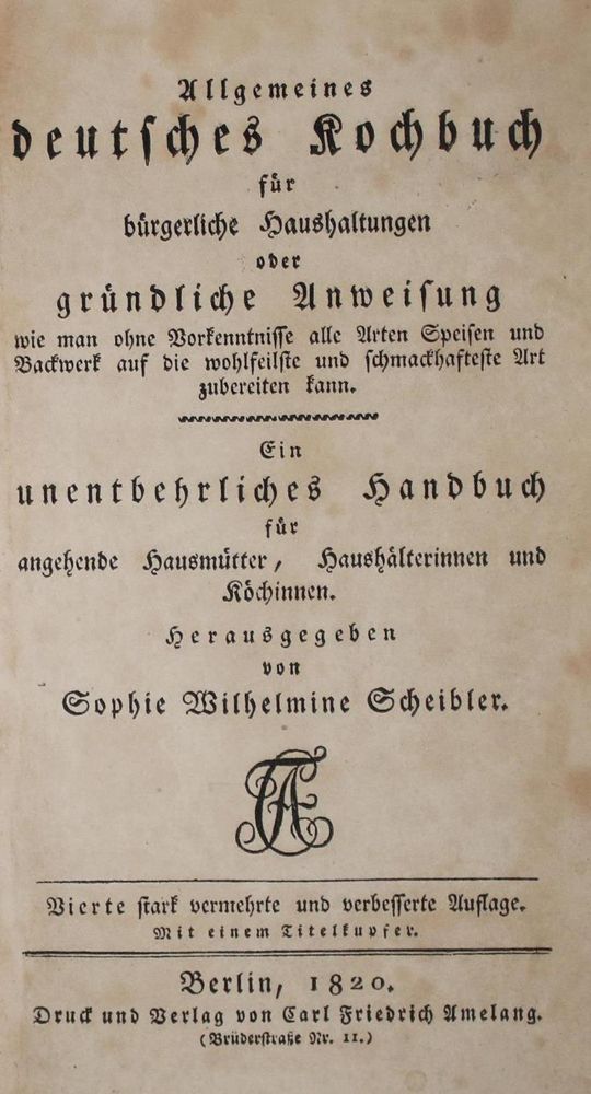 Große Abbildung Nr.1: 137-668 Scheibler,S.W.: (Küche und Haushalt, Kochbücher)