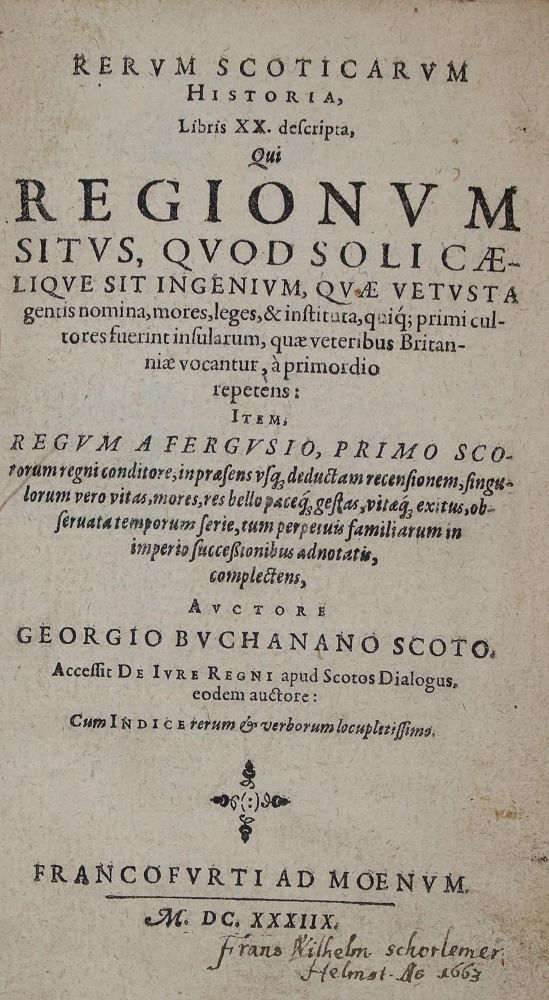Große Abbildung Nr.1: 137-67 Buchanan,G.: (Alte Drucke, Handschriften und Theologie)