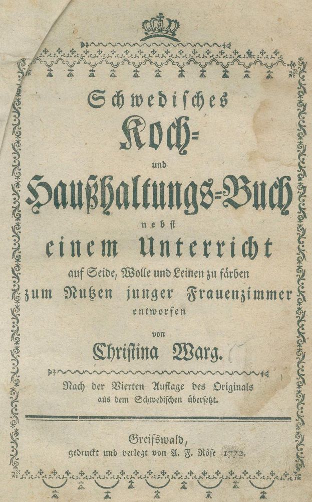 Große Abbildung Nr.1: 137-675 Warg,C.: (Küche und Haushalt, Kochbücher)