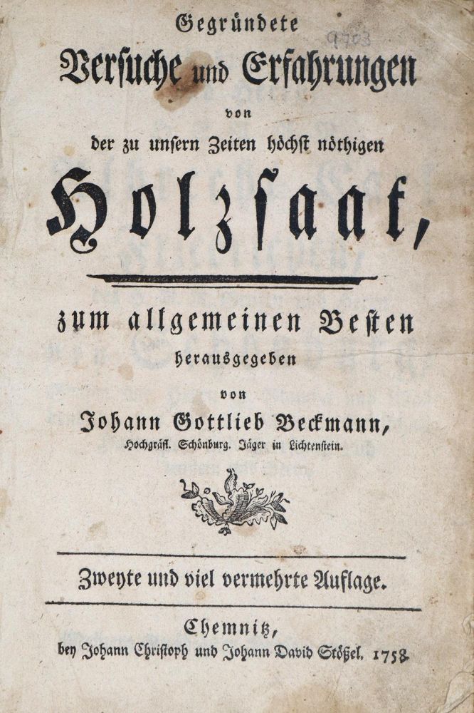 Große Abbildung Nr.1: 137-678 Beckmann,J.G.: (Land- und Forstwirtschaft, Forstwirtschaft)