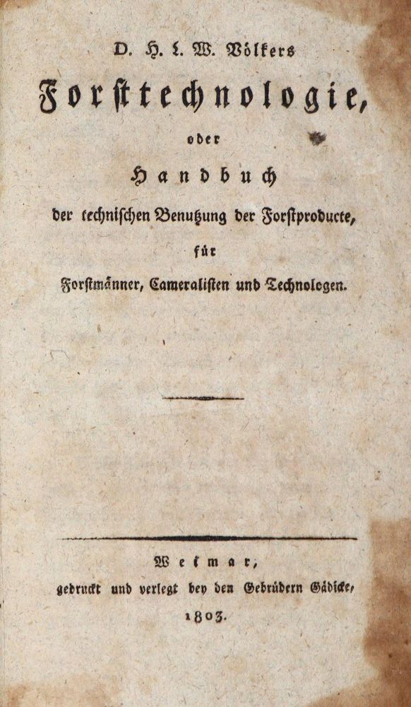 Große Abbildung Nr.1: 137-680 Völker,H.L.W.: (Land- und Forstwirtschaft, Forstwirtschaft)
