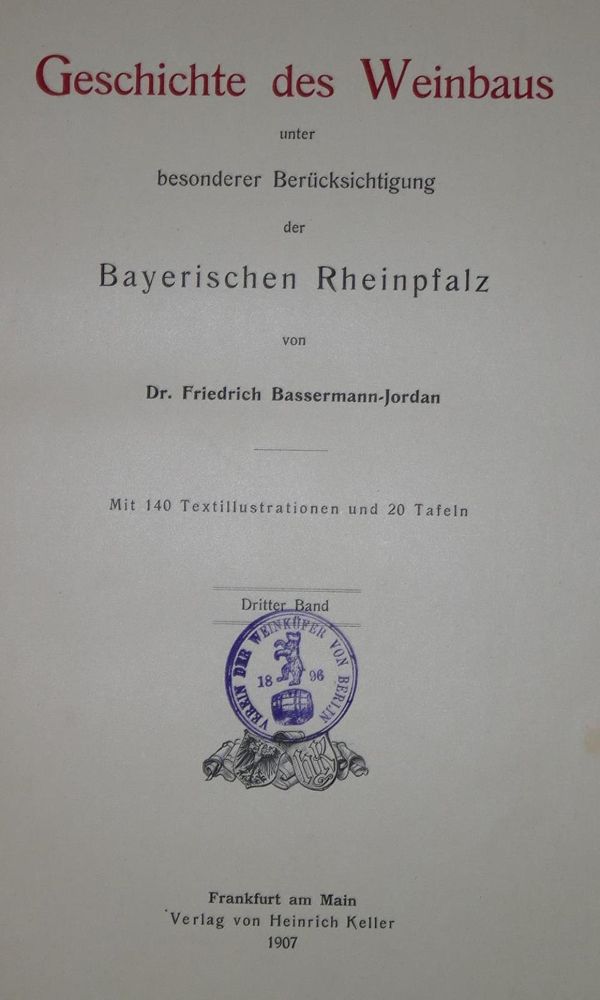 Große Abbildung Nr.1: 137-695 Schimanski,A.: (Land- und Forstwirtschaft, Wein und Weinbau)