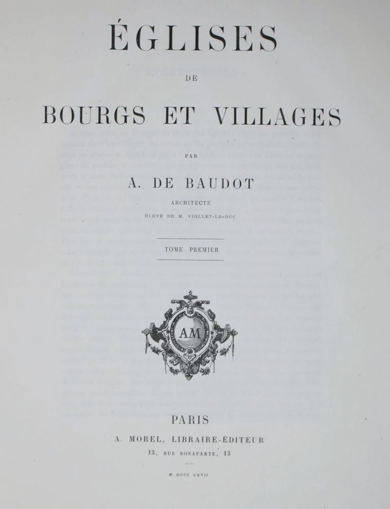 Große Abbildung Nr.1: 137-704 Baudot,A.de.: (Architektur, Kirchenbau)