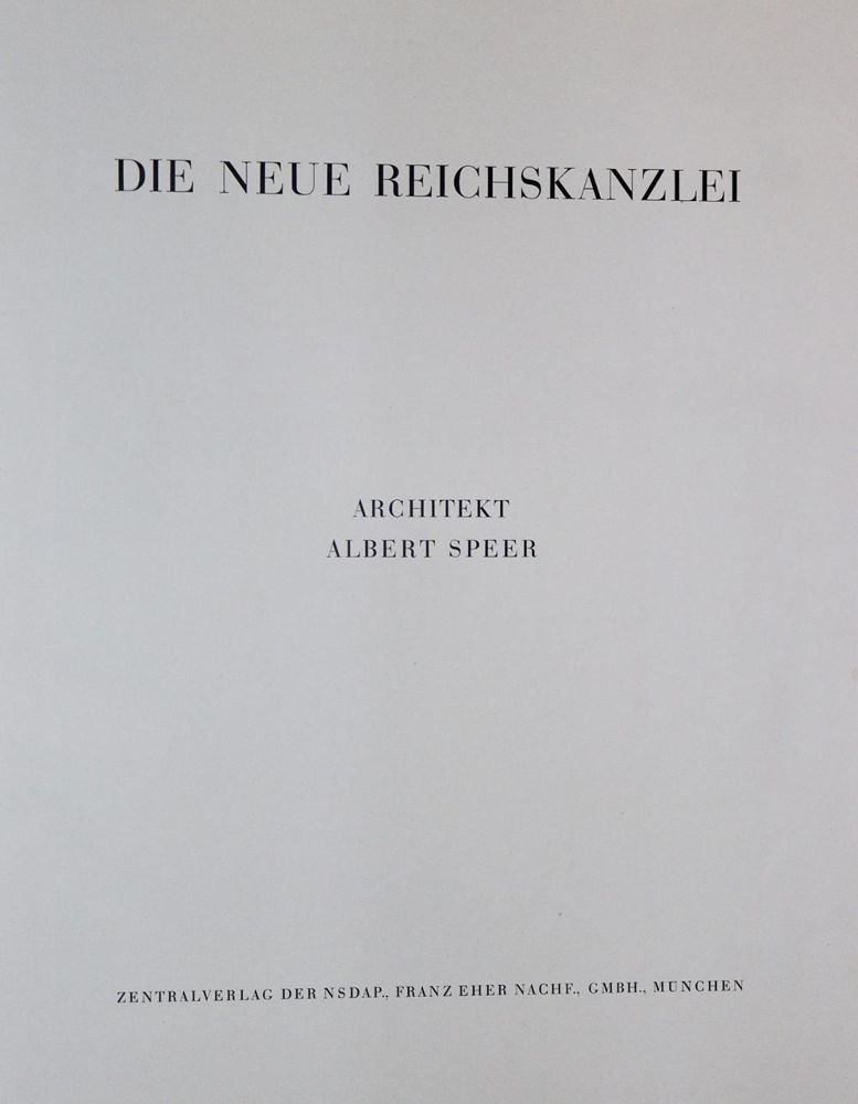 Große Abbildung Nr.1: 137-710 Speer,A.: (Architektur)