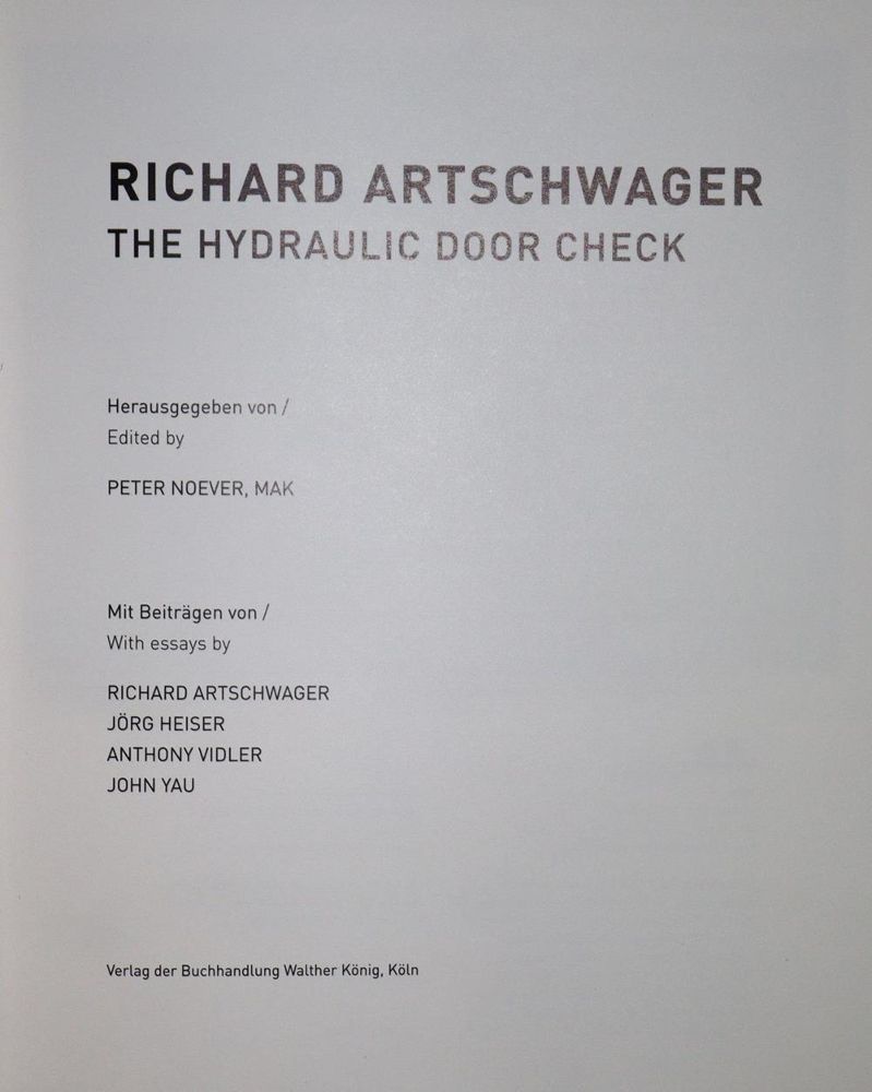 Große Abbildung Nr.2: 137-714 Artschwager,R.: (Kunstwissenschaft)