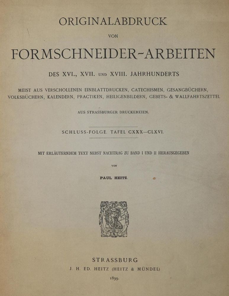 Große Abbildung Nr.2: 137-729 Heitz,P.: (Kunstwissenschaft)