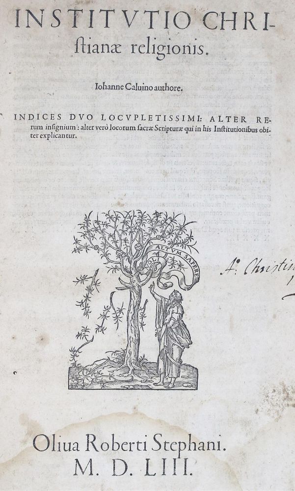 Große Abbildung Nr.1: 137-75 Calvin,J.: (Alte Drucke, Handschriften und Theologie)