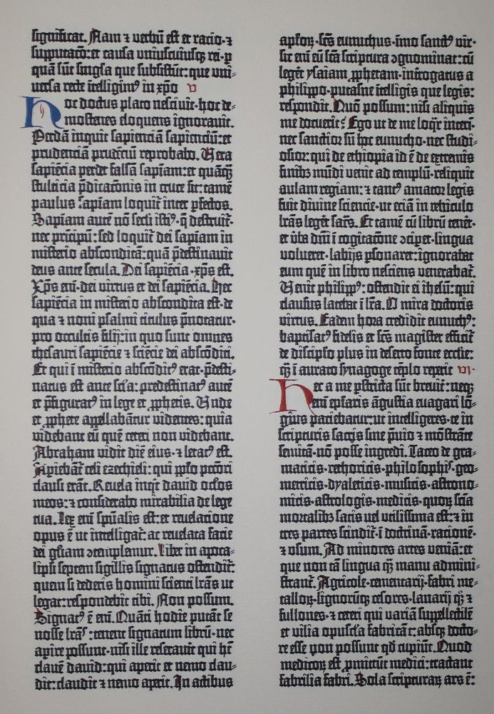 Große Abbildung Nr.1: 137-823 Gutenberg-Bibel in Burgos.: (Faksimile)