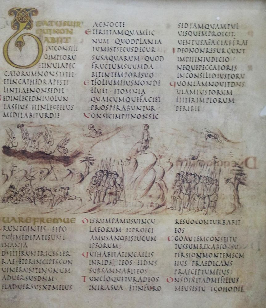 Große Abbildung Nr.1: 137-838 Utrecht-Psalter.: (Faksimile)