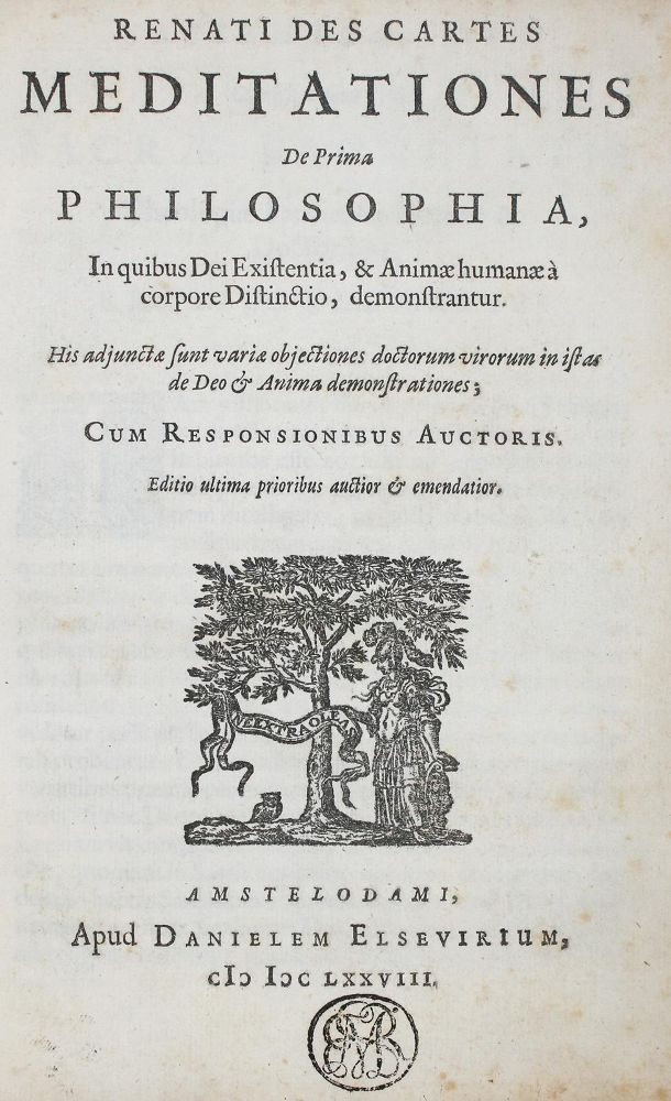 Große Abbildung Nr.1: 137-87 Descartes,R.: (Alte Drucke, Handschriften und Theologie)