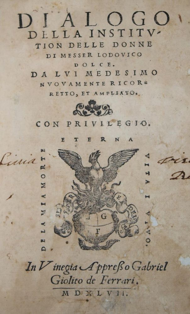 Große Abbildung Nr.1: 137-88 Dolce,L.: (Alte Drucke, Handschriften und Theologie)