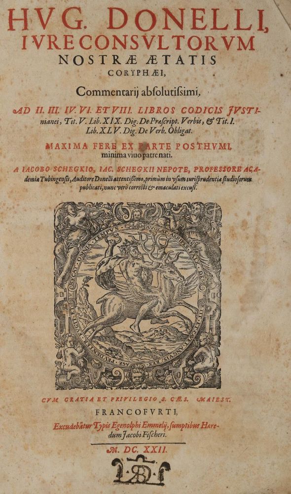 Große Abbildung Nr.1: 137-89 Doneau,H.: (Alte Drucke, Handschriften und Theologie)