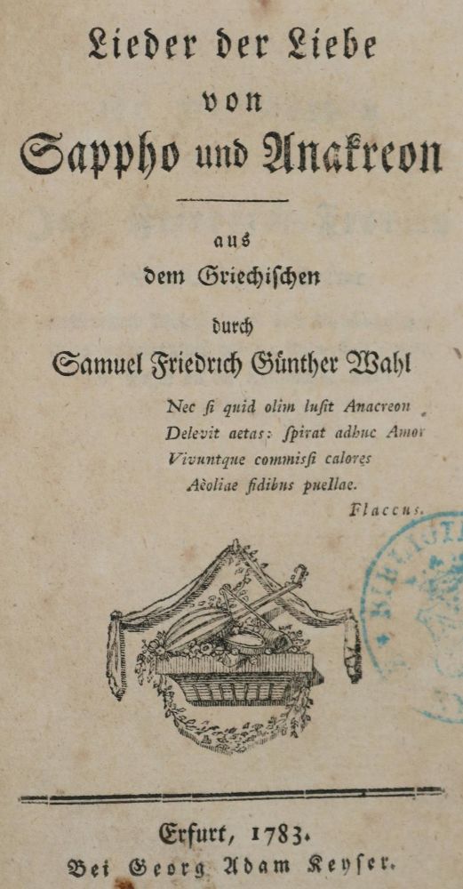 Große Abbildung Nr.1: 137-897 Wahl,S.F.G. (Übers.).: (Erotika - Galantes)