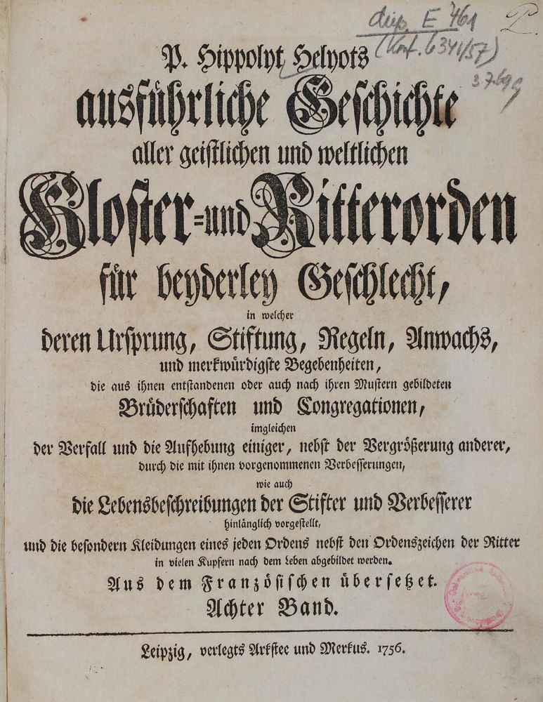Große Abbildung Nr.1: 137-898 Helyot,P.H.: (Mode und Trachten)