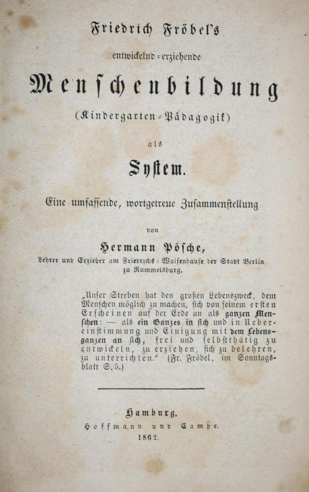 Große Abbildung Nr.1: 137-940 Pösche,H.: (Pädagogik, Fröbel)