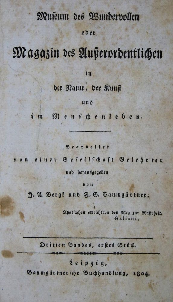 Große Abbildung Nr.2: 137-971 Bergk,J.A. u. F.G.Baumgärtner.: (Literatur und illustrierte Bücher bis 19.Jahrhundert)