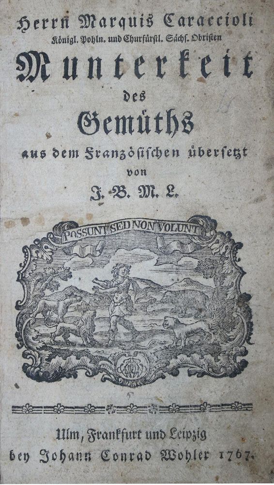Große Abbildung Nr.1: 137-976 Caraccioli,(L.A.de).: (Literatur und illustrierte Bücher bis 19.Jahrhundert)