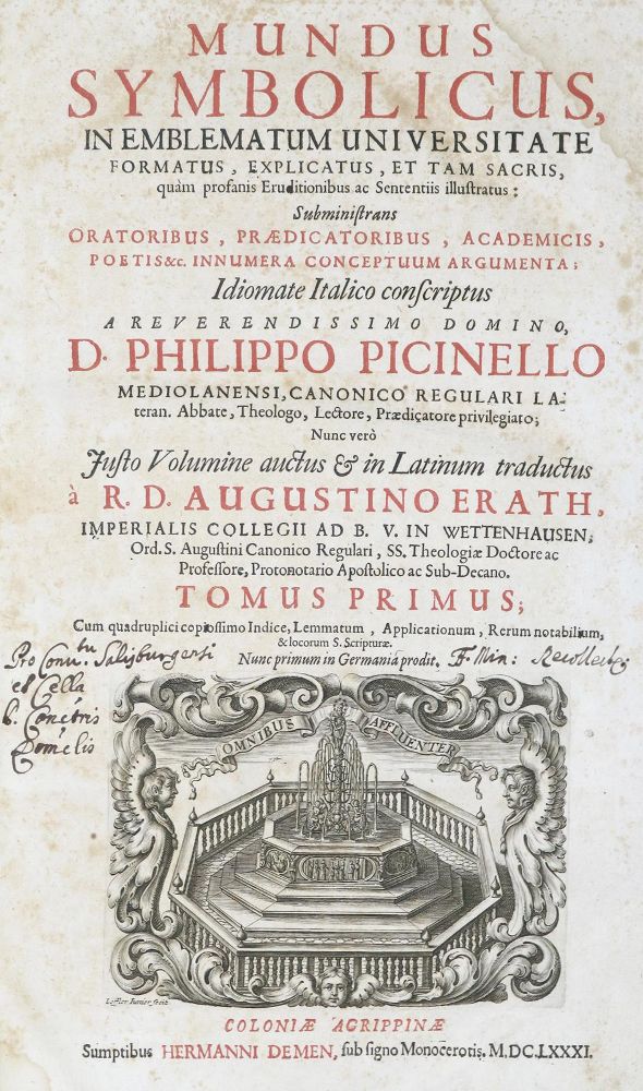 Große Abbildung Nr.2: 137-99 Picinelli,P.: (Emblemata)