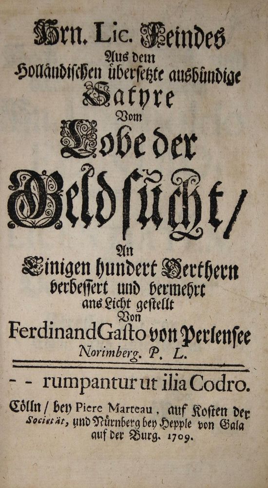Große Abbildung Nr.1: 137-999 Feind,B.: (Literatur und illustrierte Bücher bis 19.Jahrhundert)