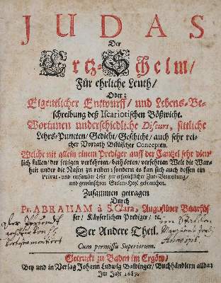 Bild Nr.1: 137-1 Abraham a Sancta Clara (d.i. U.Megerle).: (Alte Drucke, Handschriften und Theologie)