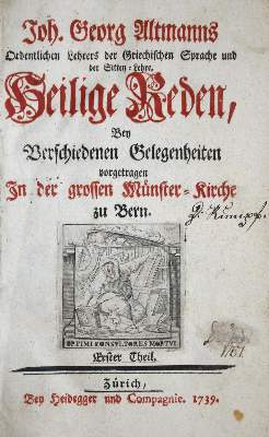 Bild Nr.1: 137-10 Altmann,J.G.: (Alte Drucke, Handschriften und Theologie)