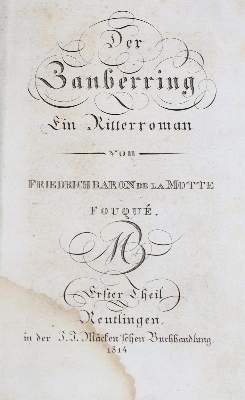 Bild Nr.1: 137-1003 Fouqué,F. de la Motte.: (Literatur und illustrierte Bücher bis 19.Jahrhundert)