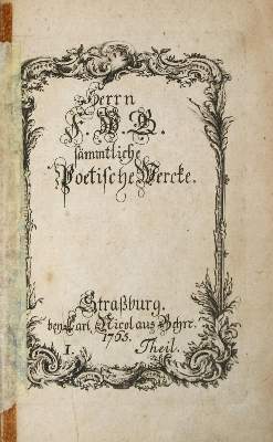 Bild Nr.1: 137-1014 Gleim,(J.)F.W.: (Literatur und illustrierte Bücher bis 19.Jahrhundert)