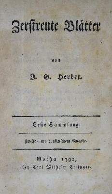 Bild Nr.1: 137-1029 Herder,J.G.: (Literatur und illustrierte Bücher bis 19.Jahrhundert)