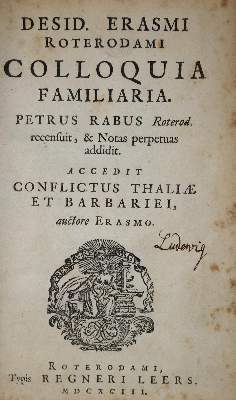 Bild Nr.1: 137-103 Erasmus Roterodamus,D.: (Alte Drucke, Handschriften und Theologie)