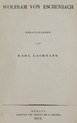 Bild Nr.1: 137-1055 Lachmann,K.: (Literatur und illustrierte Bücher bis 19.Jahrhundert)