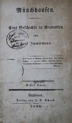 Bild Nr.1: 137-1075 Immermann,K.: (Münchhausen)