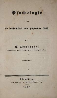 Bild Nr.1: 137-1085 Rosenkranz,K.: (Literatur und illustrierte Bücher bis 19.Jahrhundert)