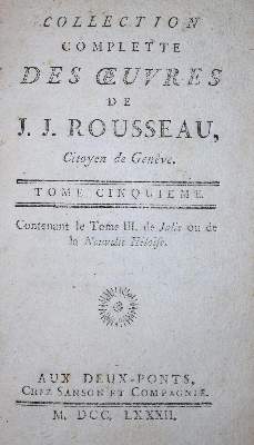 Bild Nr.1: 137-1086 Rousseau,J.J.: (Literatur und illustrierte Bücher bis 19.Jahrhundert)