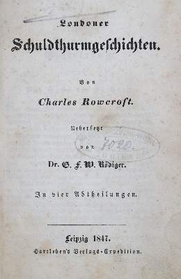 Bild Nr.2: 137-1087 Rowcroft,C.: (Literatur und illustrierte Bücher bis 19.Jahrhundert)