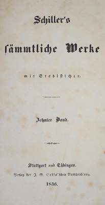 Bild Nr.1: 137-1097 Schiller,F.v.: (Literatur und illustrierte Bücher bis 19.Jahrhundert)