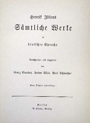 Bild Nr.2: 137-1233 Ibsen,H.: (Literatur und illustrierte Bücher 20.Jahrhundert - Alte Literatur in modernen Ausgaben)