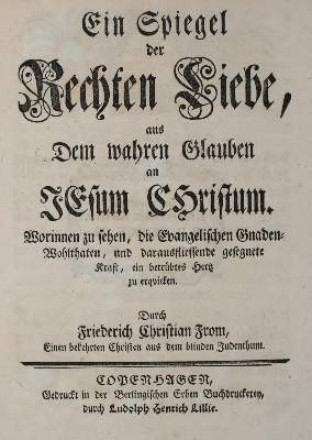 Bild Nr.1: 137-124 From,F.C. (Pseud. ?).: (Alte Drucke, Handschriften und Theologie)