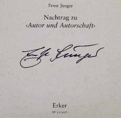 Bild Nr.1: 137-1245 Jünger,E.: (Literatur und illustrierte Bücher 20.Jahrhundert - Alte Literatur in modernen Ausgaben)