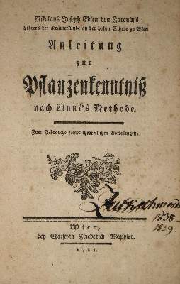 Bild Nr.1: 137-1417 Jacquin,N.J.v.: (Botanik)