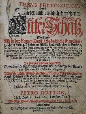 Bild Nr.1: 137-1419 Hotton,P.: (Botanik, Kräuterbücher)
