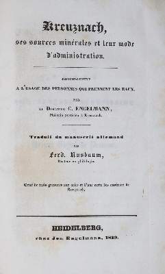 Bild Nr.2: 137-1439 Engelmann,C.: (Medizin, Balneologie)
