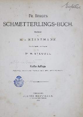 Bild Nr.2: 137-1507 Berge,F.: (Zoologie, Schmetterlinge)