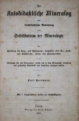 Bild Nr.1: 137-1537 Hartmann,C.: (Verschiedene Gebiete - Varia, Geologie - Mineralogie u. Paläontologie)