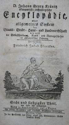 Bild Nr.1: 137-1595 Krünitz,J.G.: (Verschiedene Gebiete - Varia)