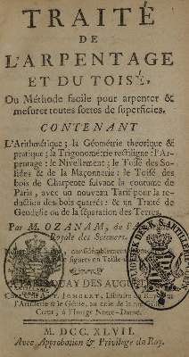 Bild Nr.1: 137-1612 Ozanam,(J.).: (Verschiedene Gebiete - Varia, Mathematik)